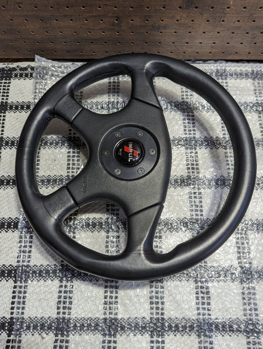 Hoshino IMPUL MOMO 360mm 4-Spoke Leather Steering Wheel BNR32 Z32
