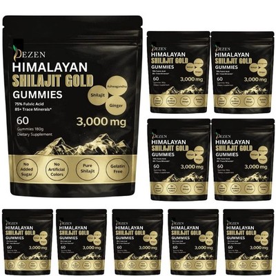 Organic Himalayan Shilajit Gummies 3000mg for Energy & Wellness Supplements