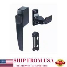 Push Button Screen or Storm Door Latch, Black