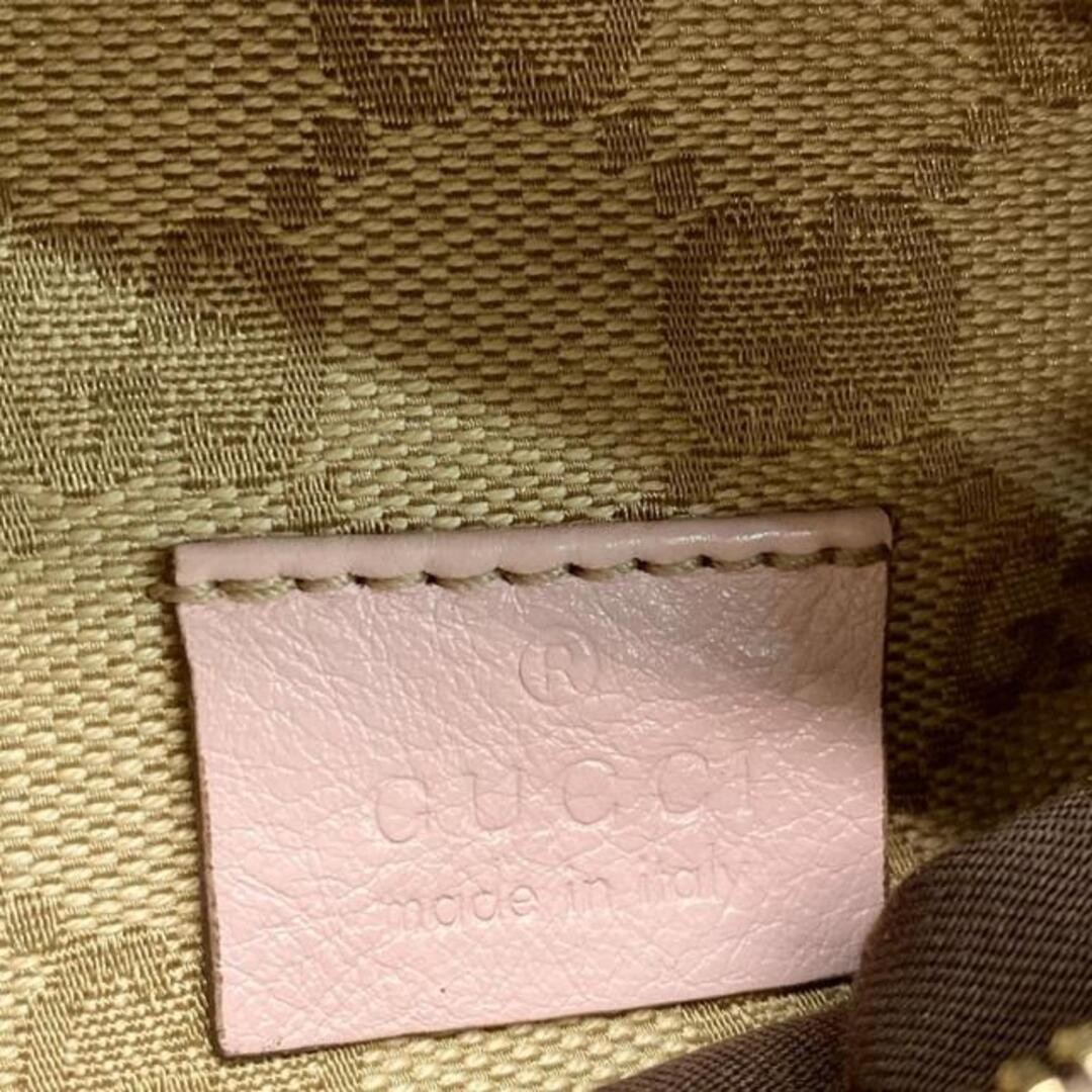 Gucci Waist Pouch GG Pattern Leather Beige Pink Multi Used 16cm x 28.5cm thumbnail 9