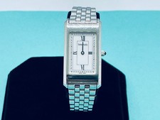 TIFFANY & CO Classic Rectangular Roman Ladies Watch Quartz 38mm Silver