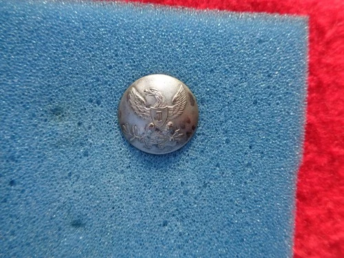 Rare 1820's One-Piece Silver Gilted Infantry Button. Rare A W SPIES "RICH"