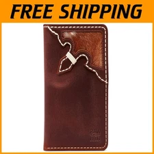 Handmade Slim Western Bifold Wallet - RFID-Blocking Minimalist Design for Men
