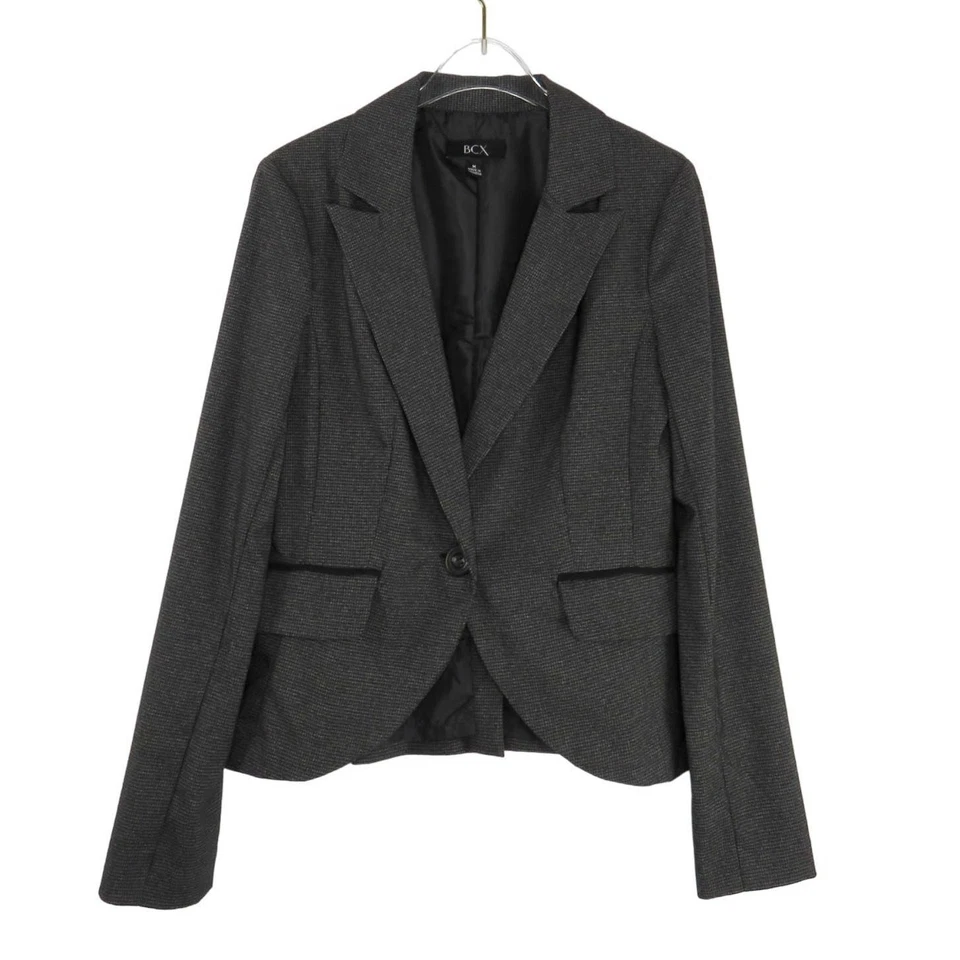 Conjunto de saia BCX cinza carvão terno formal feminino saia blazer saia média - Imagem 3 de 4