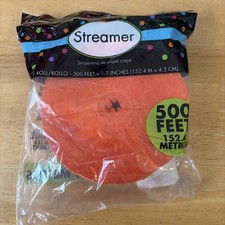 Orange Jumbo Crepe Paper Streamer Party Decor 500FT