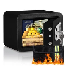 0.23 Cubic Feet Safe Box, Small Safe Bag Electronic Security Money Box for Cash