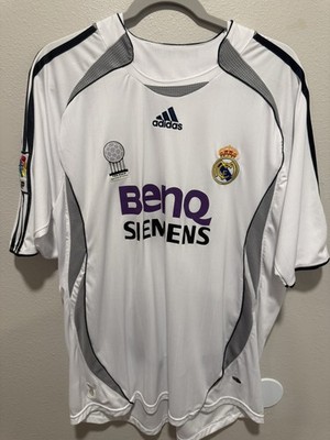 Vintage Men s Adidas Real Madrid Jersey Size XL White BenQ Siemens