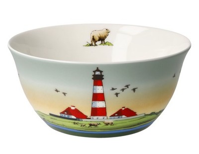Goebel Scandic Home North Sea Lighthouse Schale Leuchtturm 2311 Porzellan