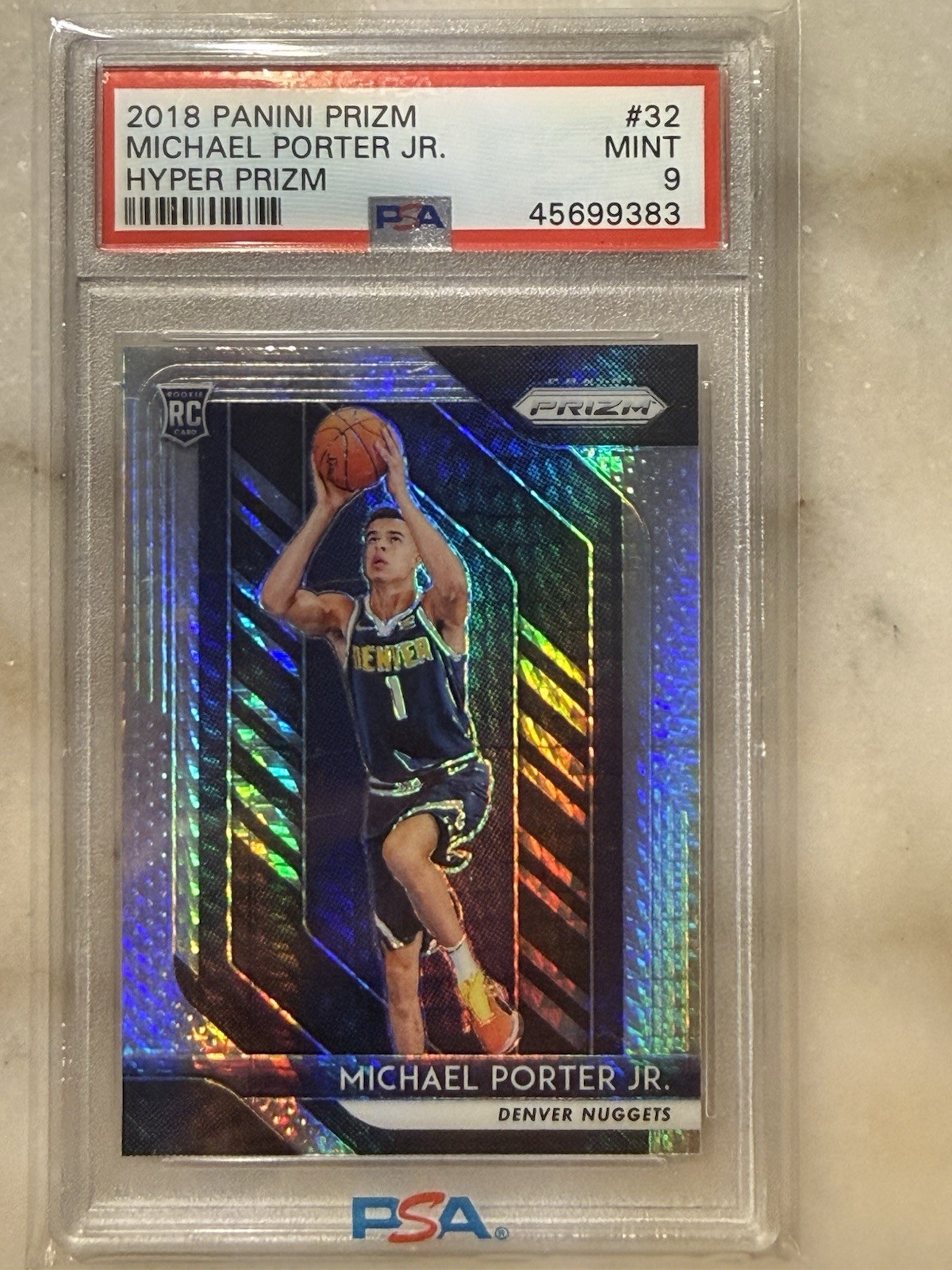 2018 Panini Hyper Prizm #32 Michael Porter Jr. PSA 9 Mint RC Nuggets Nets