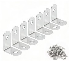 20 Pcs Stainless Steel L Bracket Corner Brace 90 Degree Right Angle Brackets