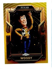 2025 TOPPS CHROME PIXAR #1 WOODY, TOY STORY BASE GOLD CARD
