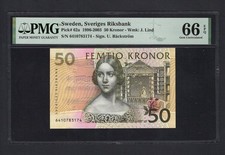 Sweden 50 Kronor 1996-2003 P62a Uncirculated Grade 66