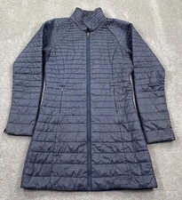 Patagonia Women’s Kai Lee Puffer Parka Jacket Size XS Navy Blue Full Zip Up