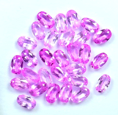 7.50 Ct Natural Mogok Pink Ruby 4.90 mm Certified 29 Pcs Flawless AAA+ Gemstone