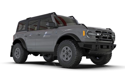 Rally Armor Mud Flaps Red For 21-25 Bronco w Running Board & Steel Rear Bumer - Picture 6 of 8