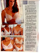 VINTAGE 80'S CATALOG LADIES SLIPS BRAS HOSIERY PHOTO CLIPPING ADS PRINTS