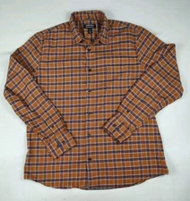 Nordstrom Button Down Plaid Shirt Tech Smart Trim Fit Pocket Multicolored Men XL