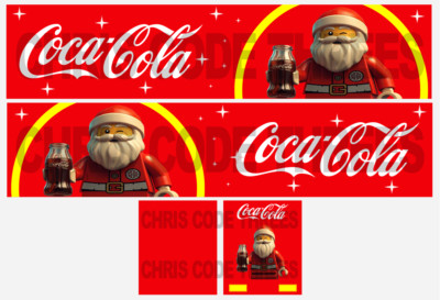 Code 3 selbstklebender Vinyl-Anhänger-Aufkleber - Lego Cola Santa 1/50 1/64 1/76 1/87 1/148