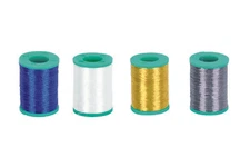 Dblue Fishing wrapping NCP metallic thread 4 spools of white gold blue and grey