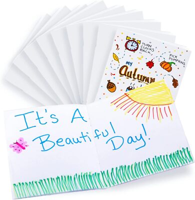 Hygloss Products Blank Books For Drawing and Writing, White Pack of 10, 