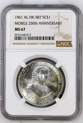 1961 HK-587 Silver So Called Dollar - NGC MS 67 Mobile Alabama 250th Anniversary