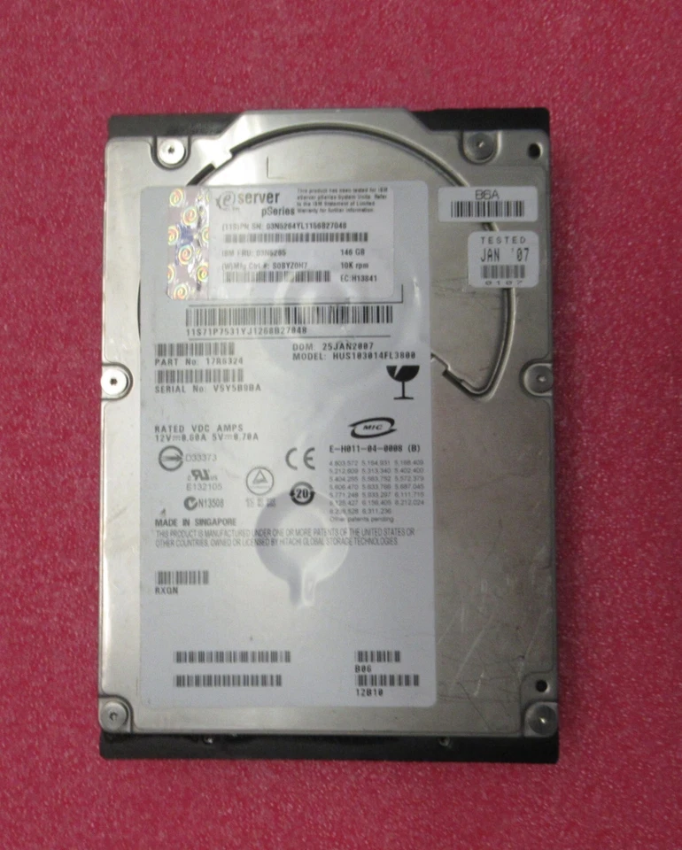 IBM Hitachi 146GB 10K SCSI U320 3.5" Hot Swap Hard Drive 17R6324 HUS103014FL3800 - Image 3 of 4