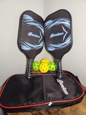Pickleball Set 2 Paddles 7 Piece Lightweight Fiberglass-USAPA Compliant.