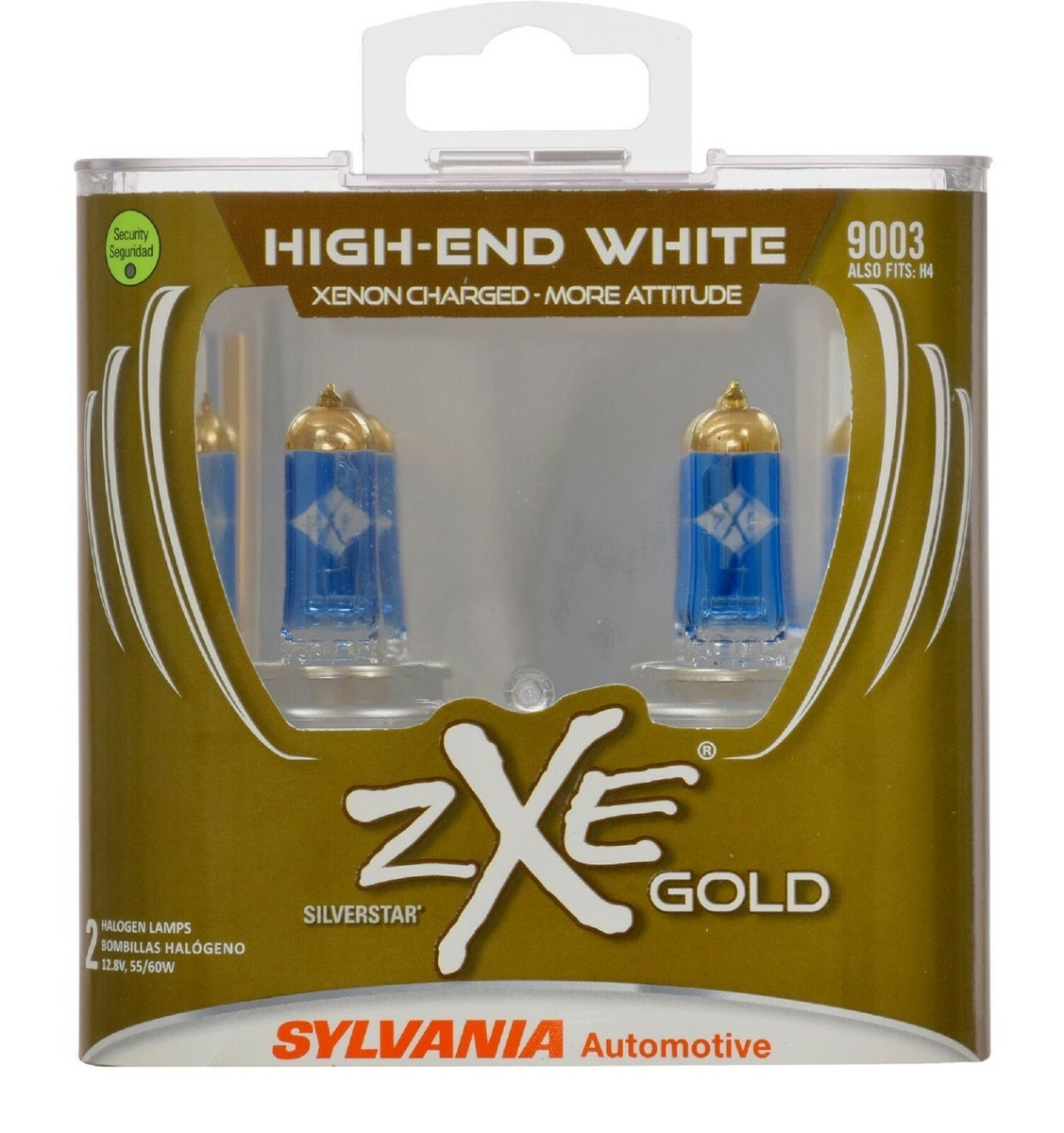 Sylvania Silverstar ZXE Gold 9003 HB2 H4 60/55W Two Bulbs Sylvania Silverstar ZXE Gold 9003 HB2 H4 60/55W Two Bulbs
