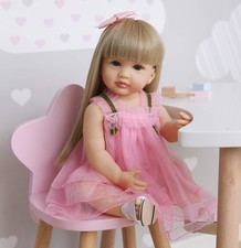 22" Realistic Reborn Baby Doll Silicone Vinyl Full Body Waterproof Lifelike Doll