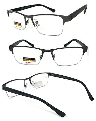 Metal Frame Progressive Reading Glasses 3 Power Strengths in 1 Reader Half Rim