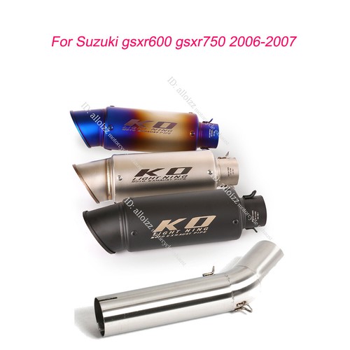 Slip-On Mid Pipe Exhaust Tip – Fits Suzuki GSXR600 / 750 2006-2007 (2" Inlet)