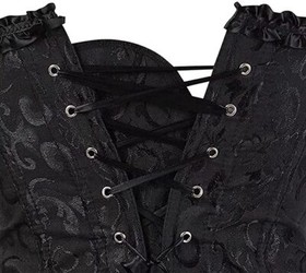 Women Overbust Boned White Corset Top Burlesque Basque Push Up Costume Size 6-24