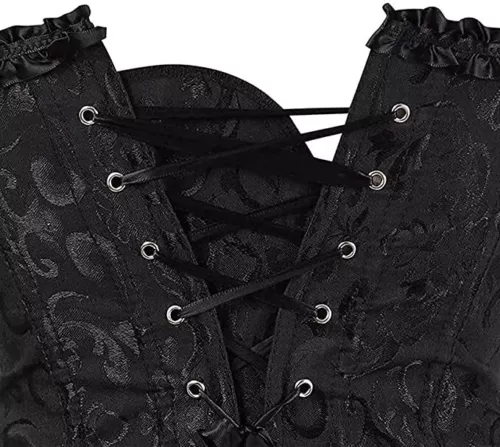 Damen Sexy Überbrust Taille Trainer Schnür Korsett Vintage Bustier Top Übergröße - Bild 5 von 28