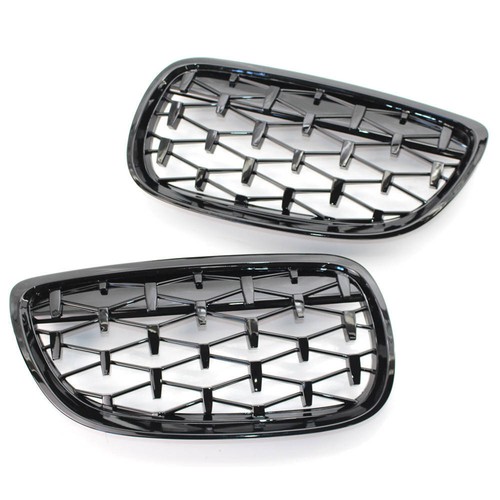 Glossy Diamond Front Grille Grill Fit For BMW E92 E93 328i 335i Coupe 2006-2010 - Picture 4 of 9