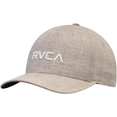 RVCA VA Deluxe Khaki White Flex Fit Hat 