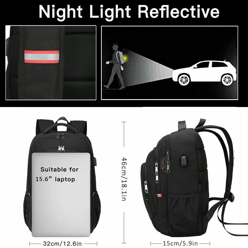 BAIGIO 50L Herren Rucksack Damen Wasserdicht Freizeit Sport Arbeit Schulrucksack - Bild 2 von 4