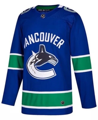 adidas Vancouver Canucks Hockey Authentic Home Pro Jersey Size 50 Medium adizero