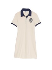 Victoria's Secret Pink Rugby Polo Dress Short Sleeve Color Beige/Off White New