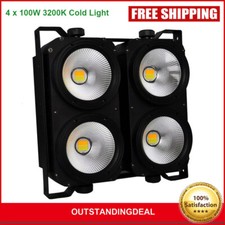 4 x 100W 3200K Cold Light COB LED Blinder 4 DMX512/Voice Control Stage Light ot2