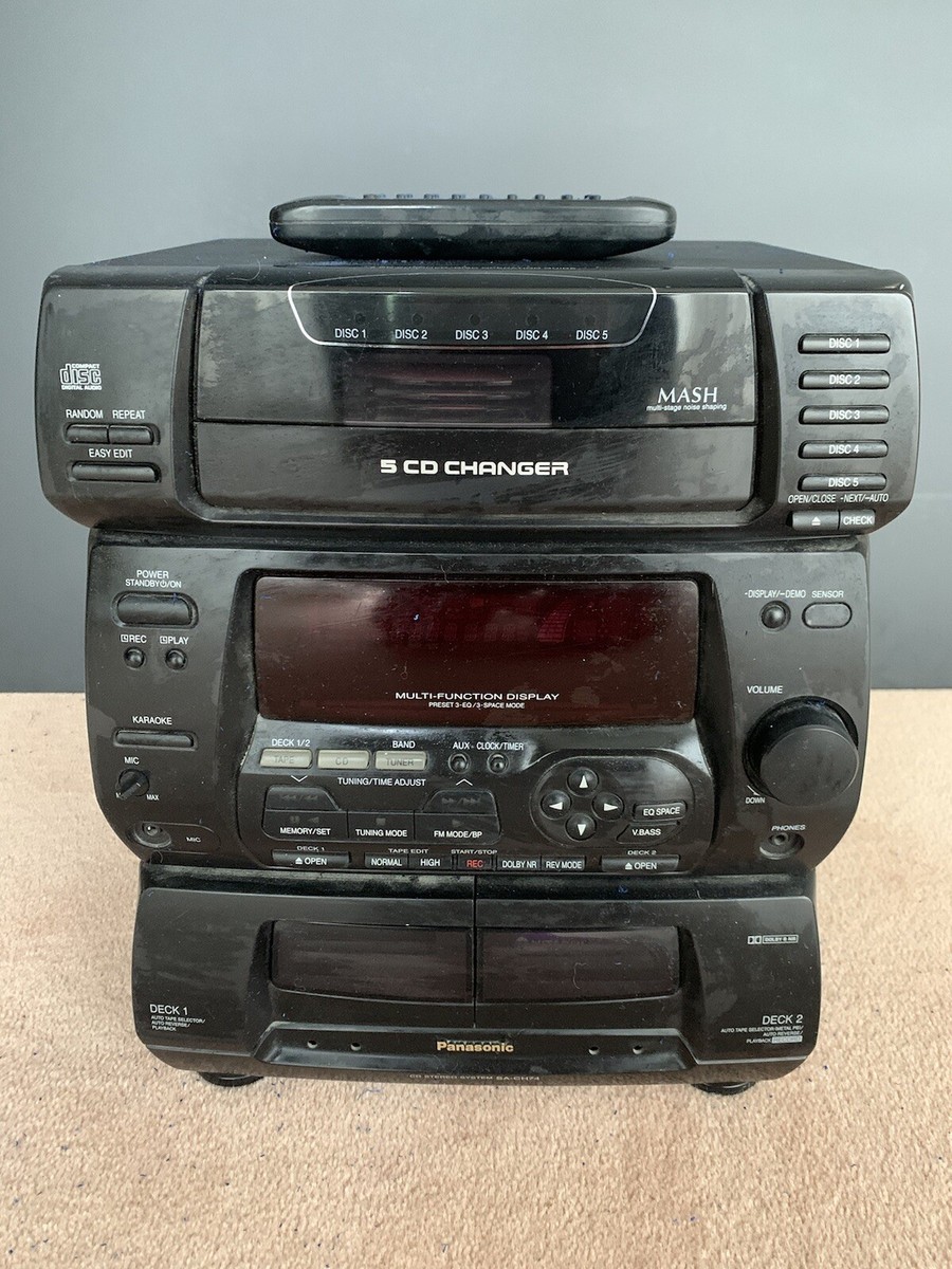 PANASONIC SA CH74 5 CD STEREO SYSTEM TAPE VINTAGE MASH DOLBY FM