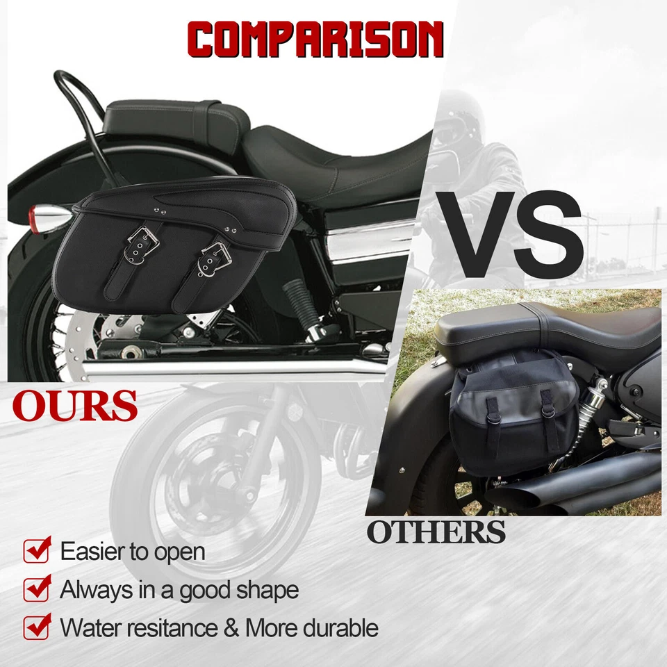Motorcycle Saddle Bags Saddlebag Luggage Bag For Suzuki Boulevard C50 M50 C90 Foto 4 de 4