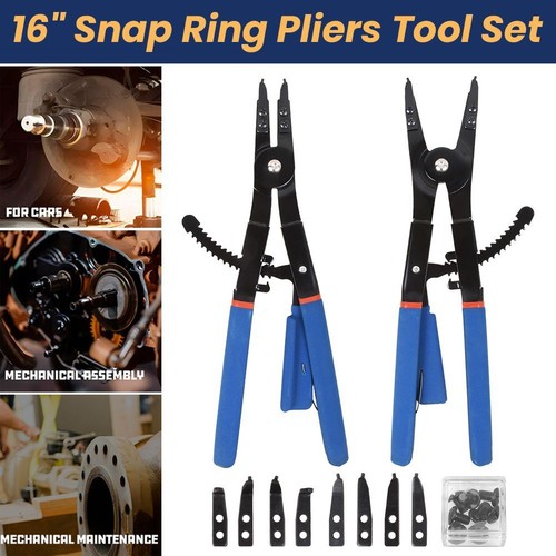 16" Universal Large Circlip Snap Ring Pliers Set Retaining Ring