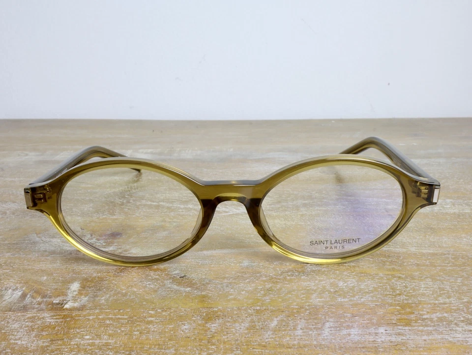 Marco de gafas redondo Saint Laurent Urban vintage 50 mm verde/lente de demostración Foto 3 de 4