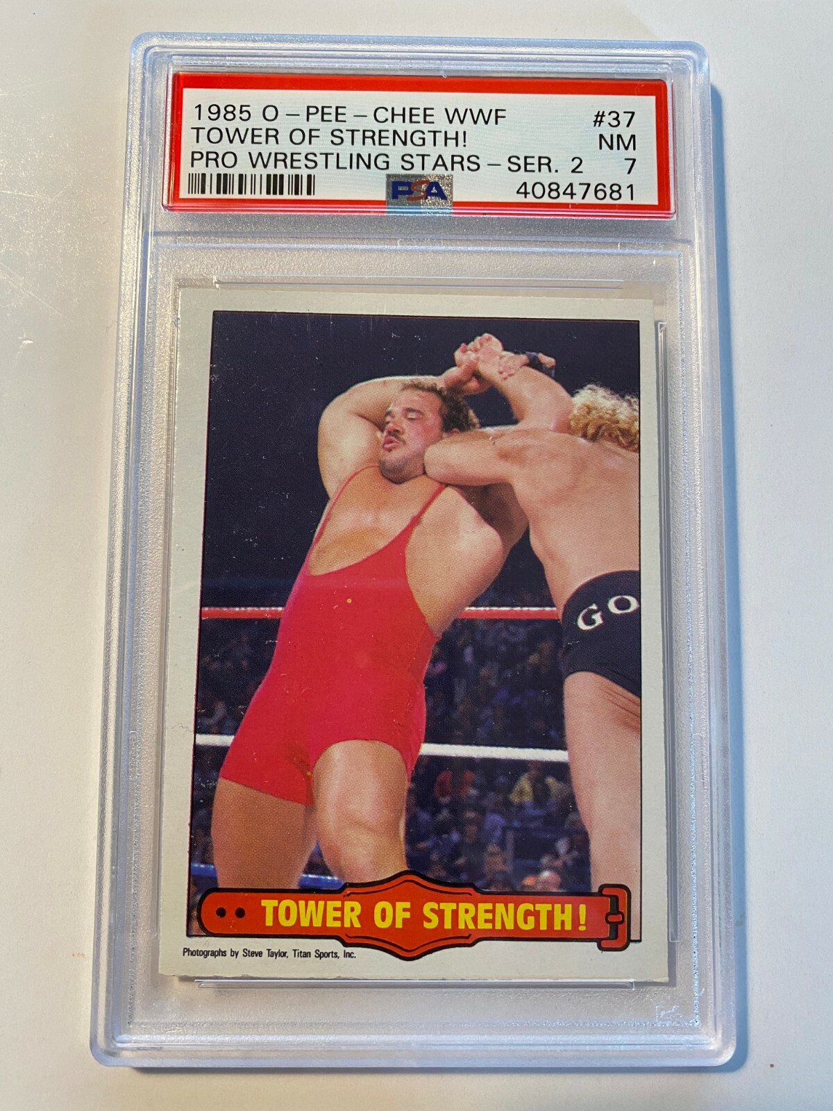 Tower of Strength! 1985 O-Pee-Chee OPC WWF Pro Wrestling Stars Ser 2 #37  PSA 7NM | eBay