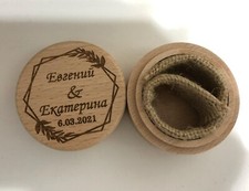 Wedding Wood Ring Box Personalized Rustic Holder Custom Your Names and Date Wedd
