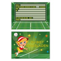 Einladungskarten Kindergeburtstag Jungen MäDchen 8 StüCk Karten - Tennis