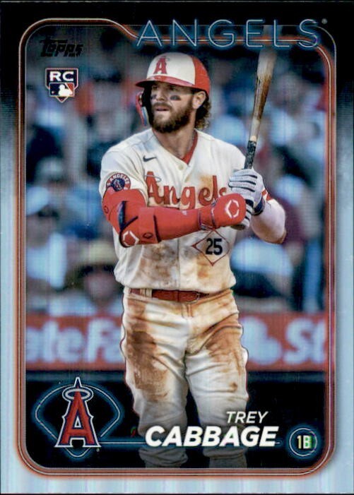 Trey Cabbage 2024 Topps Rainbow Foil Rookie #321 Los Angeles Angels Parallel RC