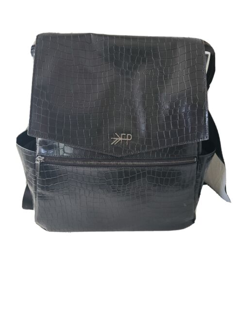 Freshly Picked Baby Diaper Bag Convertible Large Backpack FP Vegan Black Leather