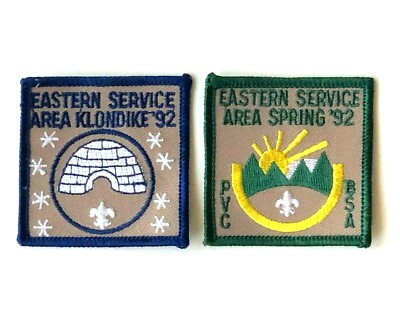 Boy Scouts Eastern Service Patches LOT 2 1992 Klondike Spring Igloo Rising Sun