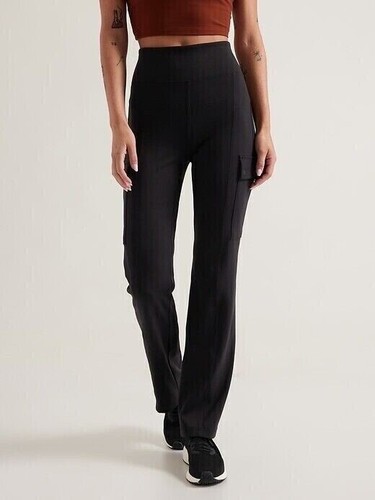 Pantaloni cargo dritti Athleta Delancey neri tasche taglia L